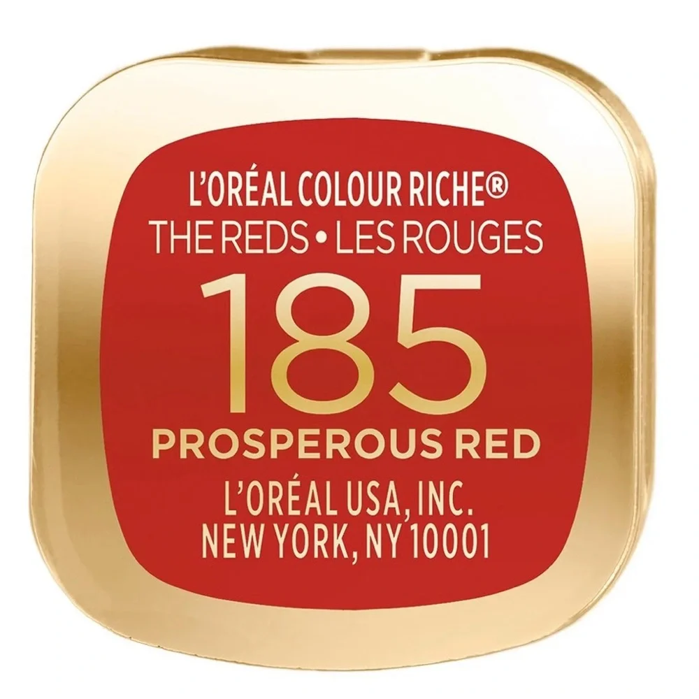 L'Oreal Paris Colour Riche Reds of Worth Satin Lipstick, (#185 Prosperous Red)